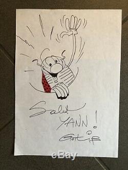Original Drawing From The Designer Gotlib Deficacious Signed