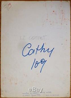 Original Drawing Gouache Of Cortiella Cover Cathy Magazine 1972 Cat