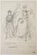 Original Drawing In Pencil By Alfred Grevin (1827-1892) Humor 19th Century