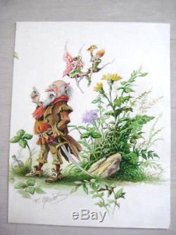 Original Drawing Inedit Florence Magnin's Leprechaun (the Other World) Tbe