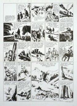 Original Drawing Of Captain Tornade By Claude-henri Juillard For Zorro 1955