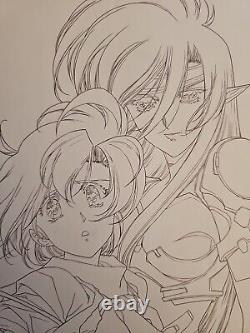 Original Drawing Satoshi URUSHIHARA Chirality Hanken Anime Cel Cover Board