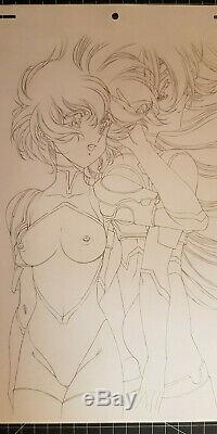 Original Drawing Satoshi Urushihara Chirality Hanken Anime Cel Plank Cover