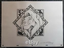 Original Drawing The Lion King 1994 Disney Artist Signed Plate Products Cel Art