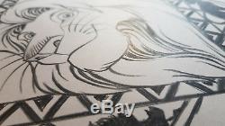Original Drawing The Roi Lion Disney 1994 Artist Products Signed Plank Cel Art