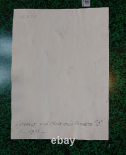 Original Drawing 'The Strange Creature from Planet Zero' by Raoul Giordan