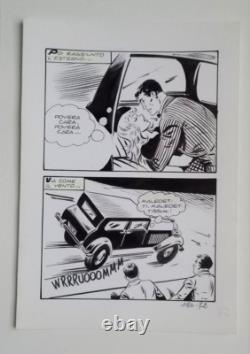 Original Drawing by Emilio Zuffi, Ink on Flexible Cardboard, Bonnie