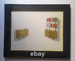 Original Drawing by R. Magnat Framed Decor / Vintage Furniture