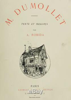 Original Drawings Albert Robida (1848-1926) Illustration Dinan Bretagne Drawing