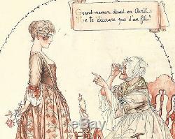 Original Illustration Watercolor Cheri Hérouard La Vie Parisienne
