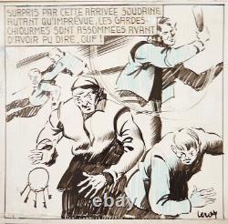 Original Jean Bart drawing published in GAVROCHE in 1941, drawn by Pierre LEROY.