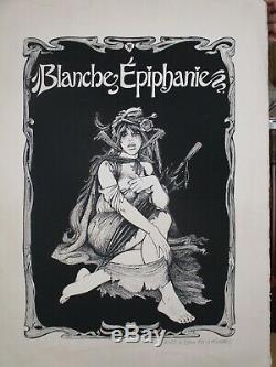Original Lithograph Bd G. Pichard White Epiphany Paulette Eroticism Charlie