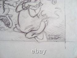 Original Pencil Drawing / MICKEY and Company / Claude Marin / 32 X 22 cm