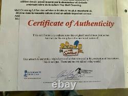 Original Plank The Simpsons / Eddie / Drawing - Certificate Of Originality
