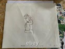 Original Plank The Simpsons / Lenny / Drawing - Certificate Of Originality