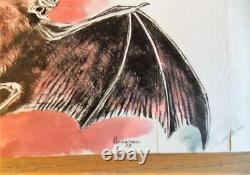 Original Plank Watercolor Color Drawings By René Hausman The Vampire