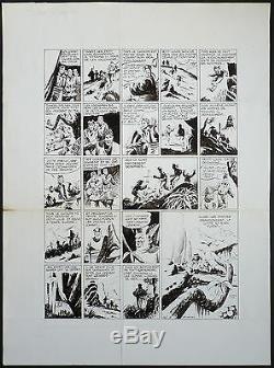 Original Plate Captain Tornado By Claude-henri Juillard For Zorro 1955