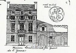 Original Plate Drawings Houses Auxerre Yonne Architecture