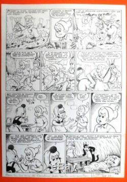 Original Plate Of Jean-louis Pesch Original Drawing Comics Sylvain Et Sylvette