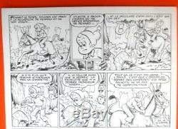 Original Plate Of Jean-louis Pesch Original Drawing Comics Sylvain Et Sylvette