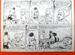 Original Plate Of Jean-louis Pesch Original Drawing Comics Sylvain Et Sylvette