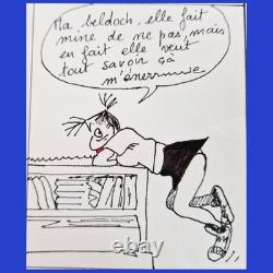 Original Satirical Comic Strip from the World of Agrippine Bretécher