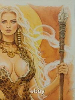 Original Signed Drawing – Comic Art Page – Woman – Pastiche Tribute to French Comics 087