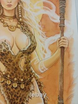 Original Signed Drawing – Comic Art Page – Woman – Pastiche Tribute to French Comics 087