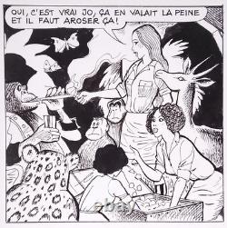 Original comic art drawing by Georges Pichard, Borneo Joe, Dargaud, 1983, Dubos