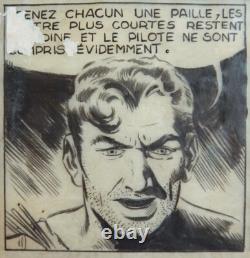 Original comic art page by Christian MATHELOT, Hell Is in the Bush, 1947, drawing