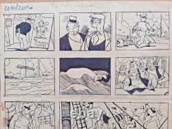 Original comic art page signed by ROBERT CARRIZEY. The Improvised Role