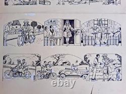 Original comic board signed ASY. Anachronism. Time travel.