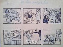 Original comic book page signed by KELLER. A hero in spite of himself