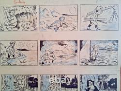 Original comic page signed A. ZIM. Little Robinson