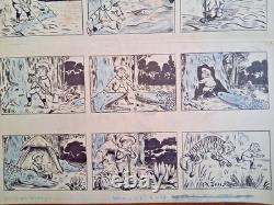 Original comic page signed A. ZIM. Little Robinson