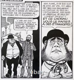Original comic strip drawing by Georges PICHARD and LOB Blanche Epiphanie