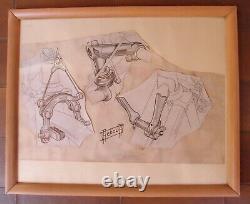 Original drawing board by Daniel Rebour Helyett Anquetil Tour de France Mafac