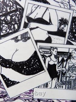 Original drawing board close to KIKI PICASSO group BAZOOKA dated 1981 New York