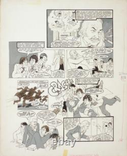 Original page from DOCTOR IN THE HOUSE, drawing by Bill TITCOMBE, circa 1975