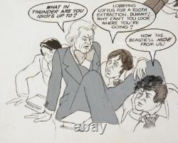 Original page from DOCTOR IN THE HOUSE, drawing by Bill TITCOMBE, circa 1975