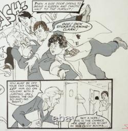 Original page from DOCTOR IN THE HOUSE, drawing by Bill TITCOMBE, circa 1975