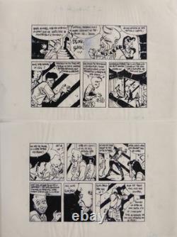 Original page of SIDNEY & HOWELL, drawing by MORAES, published in 1998, Vortex