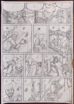 Original page of SIDNEY & HOWELL, drawing by MORAES, published in 1998, Vortex