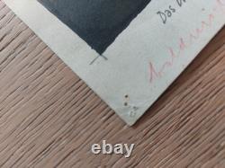 Original satirical Swiss Alpine drawing by P. Ba, press plate from Nebelspalter, 1930s