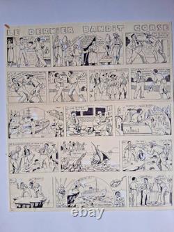Original signed comic book page by ASY. The Last Corsican Bandit