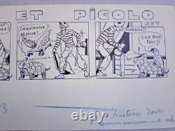 Original signed comic strip page by ASY. Turtle. Humor