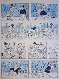 Original signed comic strip page by JACQUES NAM. Anthropomorphism