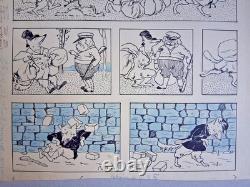 Original signed comic strip page by JACQUES NAM. Anthropomorphism