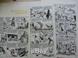 P 1 History Complete 3 Planche Drawing Original Nortier Vaillant Pif