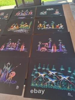 POTO POTO SCHOOL ORIGINAL DRAWING AFRICA BRAZZAVILLE CONGO GOUACHE x 20 plates